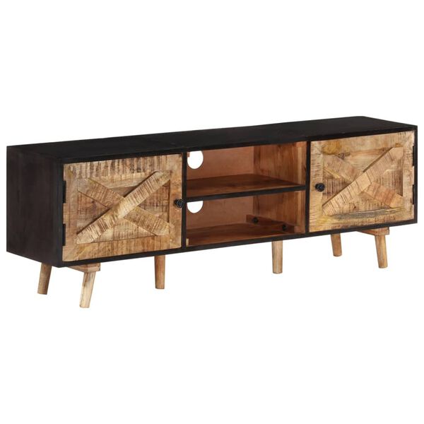 vidaXL Έπιπλο Τηλεόρασης 140x30x46 εκ. Ακατέργαστο Μάνγκο&Μασίφ Ακακία