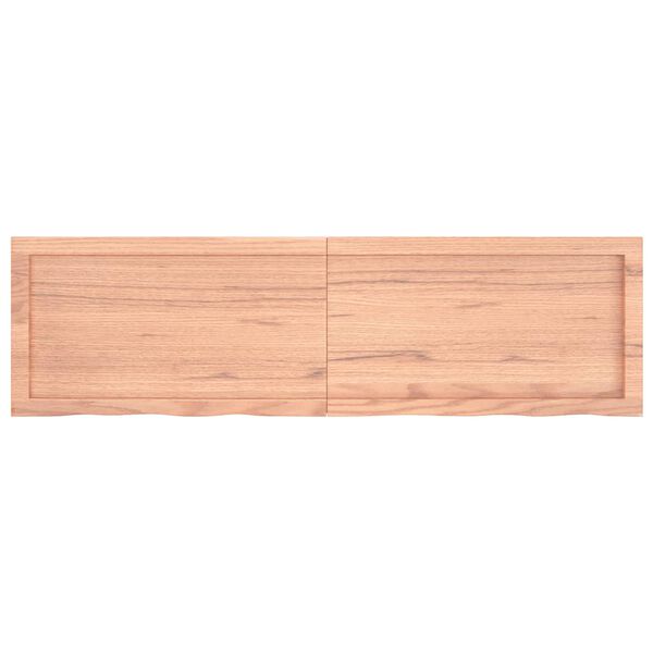 vidaXL Επιφ Τραπεζιού Αν Καφέ 140x40x(2-4)εκ. Επεξ. Μασίφ Ξύλο Δρυός