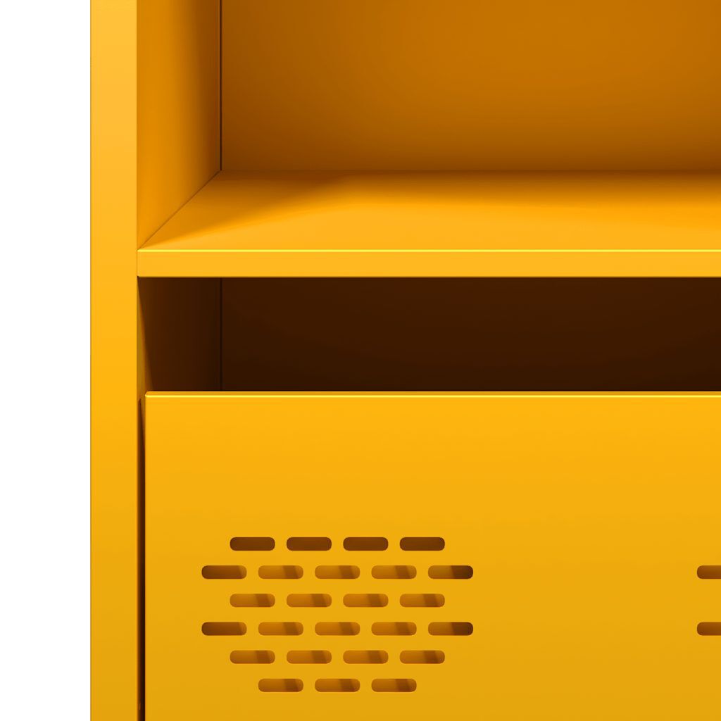 vidaXL Ντουλάπι Μουσταρδί 68x39x73,5 εκ. από Χάλυβα Ψυχρής Έλασης