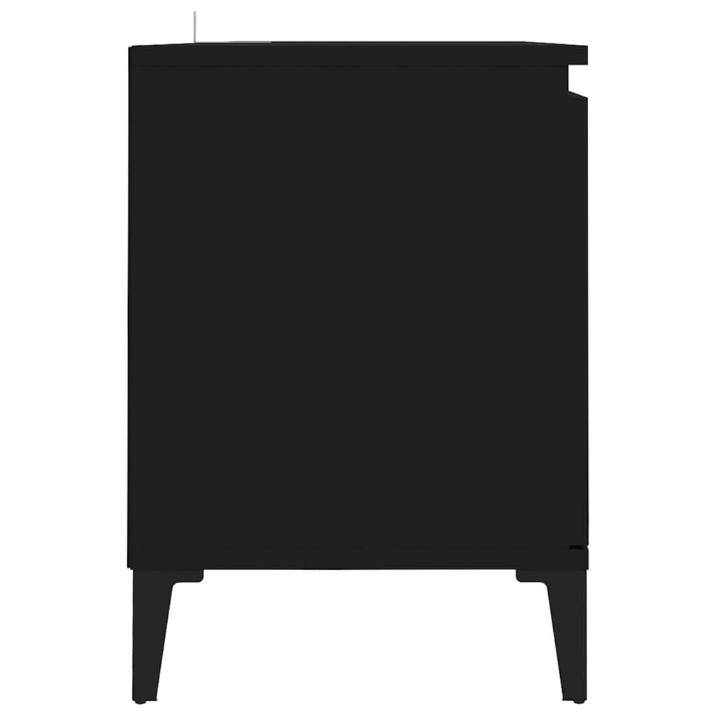 vidaXL Έπιπλο Τηλεόρασης Μαύρο 103,5x35x50 εκ. με Μεταλλικά Πόδια
