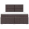 vidaXL Κρεβάτι Boxspring με Στρώμα Σκούρο Καφέ 180x200 εκ Υφασμάτινο