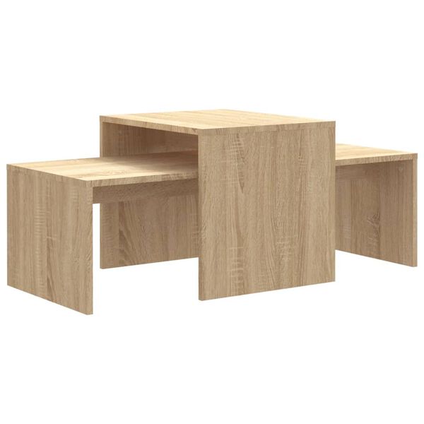 vidaXL Σετ Τραπεζάκια Σαλονιού Sonoma Δρυς 100x48x40 εκ. Επεξ. Ξύλο