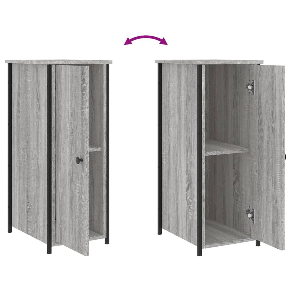vidaXL Κομοδίνο Γκρι Sonoma 32 x 42 x 80 εκ. από Επεξεργασμένο Ξύλο