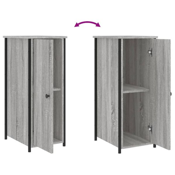 vidaXL Κομοδίνο Γκρι Sonoma 32 x 42 x 80 εκ. από Επεξεργασμένο Ξύλο