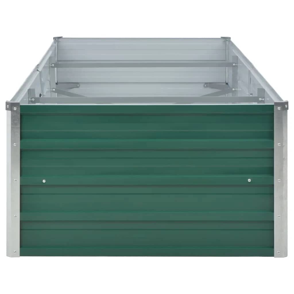 vidaXL Ζαρντινιέρα Υπερυψωμένη Γκρι 240x80x45 εκ. Γαλβανισμ. Χάλυβας