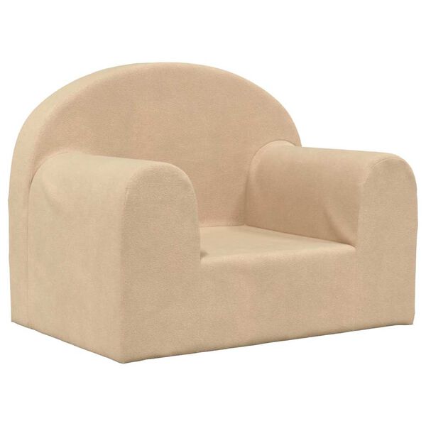 vidaXL Παιδικός καναπές Cream Soft Plush