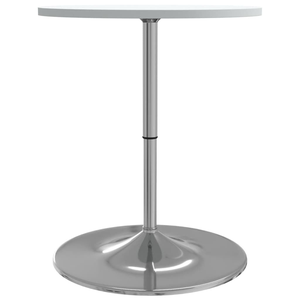 vidaXL Τραπέζι Μπαρ Λευκό 60x60x90 εκ. Επ. Ξύλο / Επιχρωμιωμένο Ατσάλι