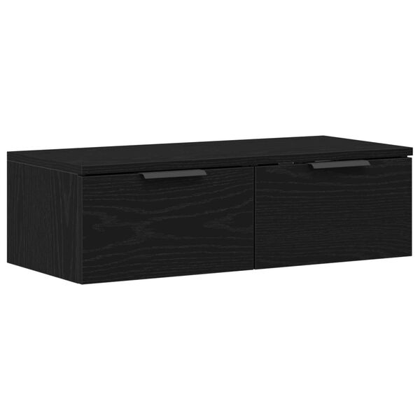 VidaXL Μαύρος δρυός τοίχου ντουλάπα 68x30x20 εκ. από κατασκευασμένο ξύλο
