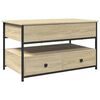vidaXL Τραπεζάκι Σαλονιού Sonoma Δρυς 85x50x50 εκ. Επ. Ξύλο & Μέταλλο