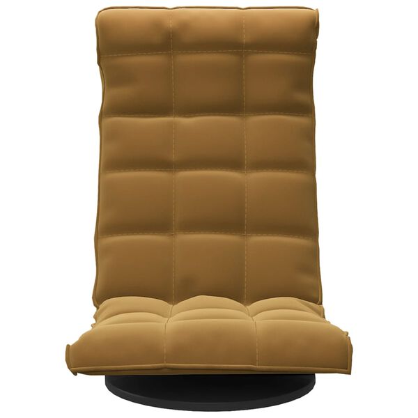 vidaXL Καρέκλα Δαπέδου Περιστρεφόμενη Καφέ Βελούδινη