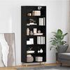 vidaXL Highboard &Mu;&alpha;ύ&rho;&eta; &Omicron;&xi;&upsilon;ά 69,5 x 32,5 x 180 &epsilon;&kappa; &Epsilon;&pi;&epsilon;&xi;&epsilon;&rho;&gamma;&alpha;&sigma;&mu;έ&nu;&omicron; &xi;ύ&lambda;&omicron;