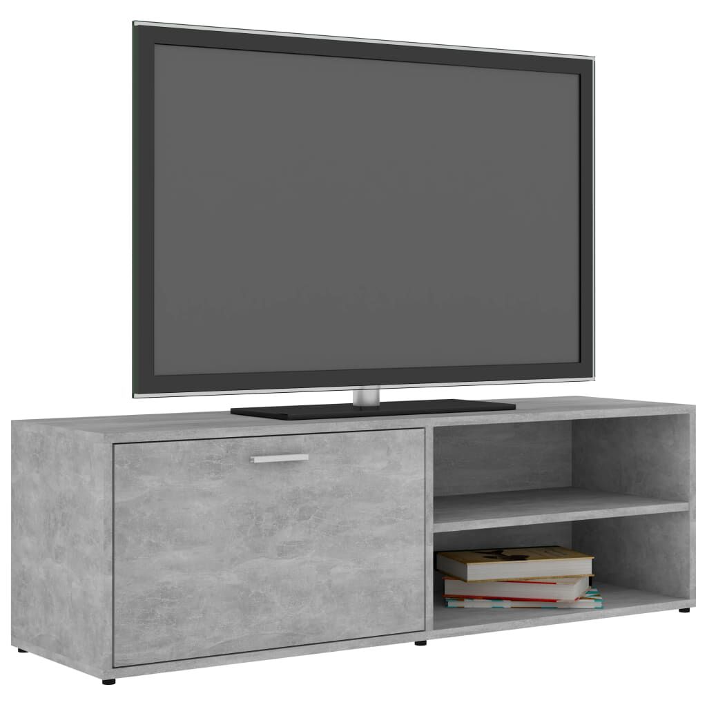 vidaXL Έπιπλο Τηλεόρασης Γκρι Σκυροδέματος 120x34x37 εκ. Επεξ. Ξύλο