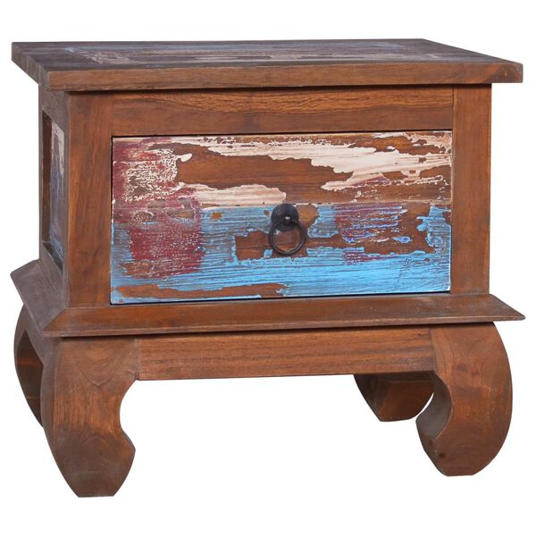 vidaXL Κομοδίνο 45 x 35 x 40 εκ. από Ανακυκλωμένο Ξύλο Teak