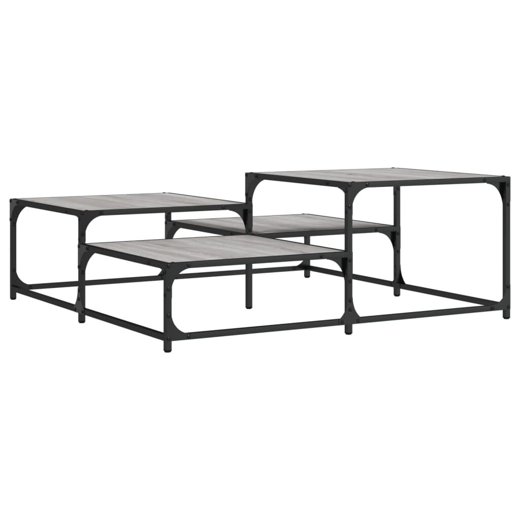vidaXL Τραπεζάκι Σαλονιού Γκρι Sonoma 107 x 107 x 40 εκ. Επεξεργ. Ξύλο