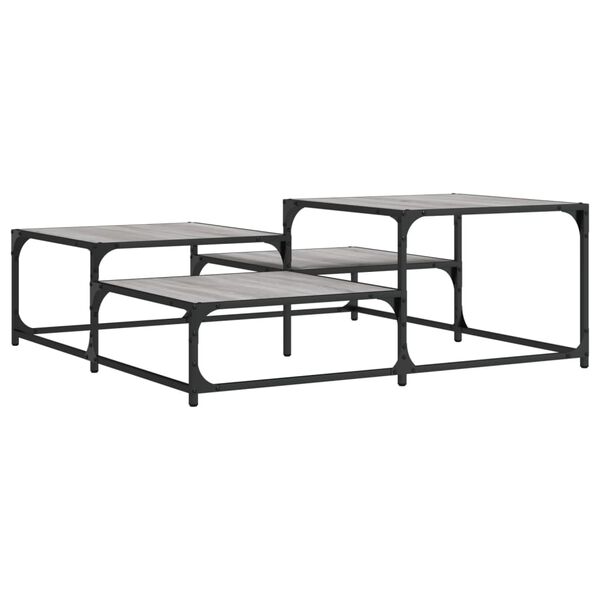 vidaXL Τραπεζάκι Σαλονιού Γκρι Sonoma 107 x 107 x 40 εκ. Επεξεργ. Ξύλο
