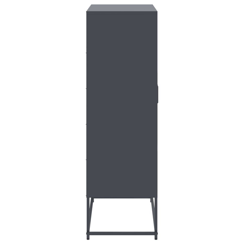 vidaXL Ντουλάπι Ανθρακί 68,5x38,5x123,5 εκ. από Ατσάλι