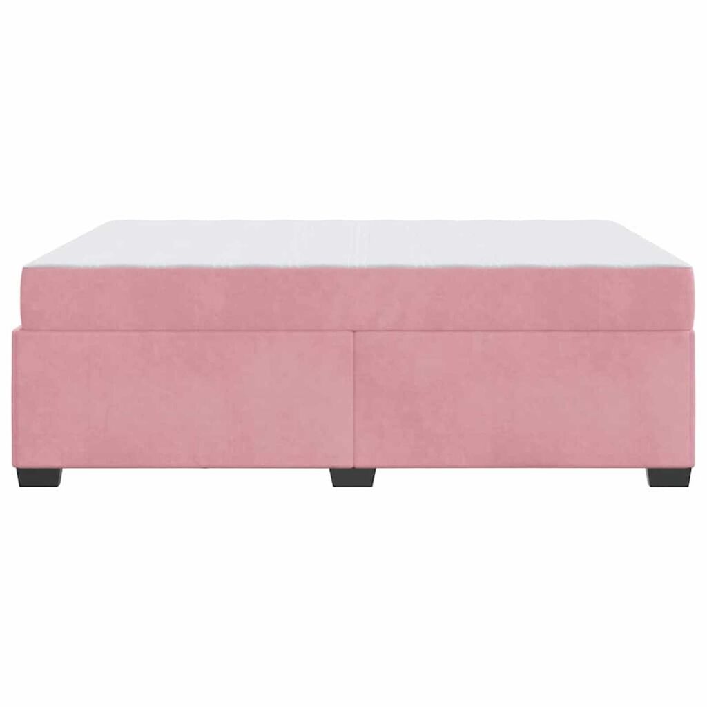 vidaXL Σκελετός κρεβατιού με στρώμα Άλλο Ροζ 140 x 200 cm Βελούδο