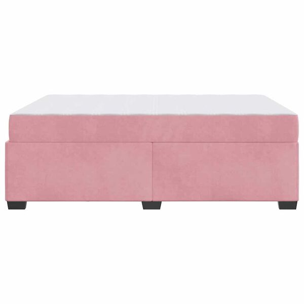 vidaXL Σκελετός κρεβατιού με στρώμα Άλλο Ροζ 140 x 200 cm Βελούδο