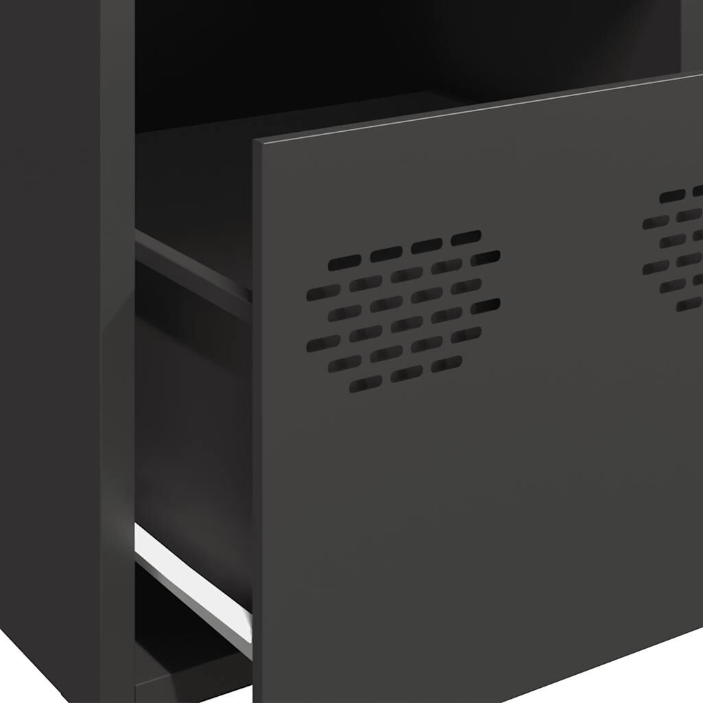vidaXL Ντουλάπι Μαύρο 39x35x103,5 εκ. από Ατσάλι