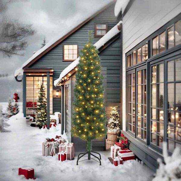 vidaXL &Tau;&epsilon;&chi;&nu;&eta;&tau;ό &Chi;&rho;&iota;&sigma;&tau;&omicron;&upsilon;&gamma;&epsilon;&nu;&nu;&iota;ά&tau;&iota;&kappa;&omicron; &Delta;έ&nu;&tau;&rho;&omicron; &mu;&epsilon; 300 LED &Pi;&rho;ά&sigma;&iota;&nu;&omicron; 240 cm