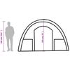 vidaXL Σκηνή Κάμπινγκ Τούνελ 4 Ατόμων Αδιάβροχη Πράσινη