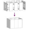 vidaXL Ζαρντινιέρα 120x80x80 εκ. Ατσάλι Σκληρυθέν στον Αέρα