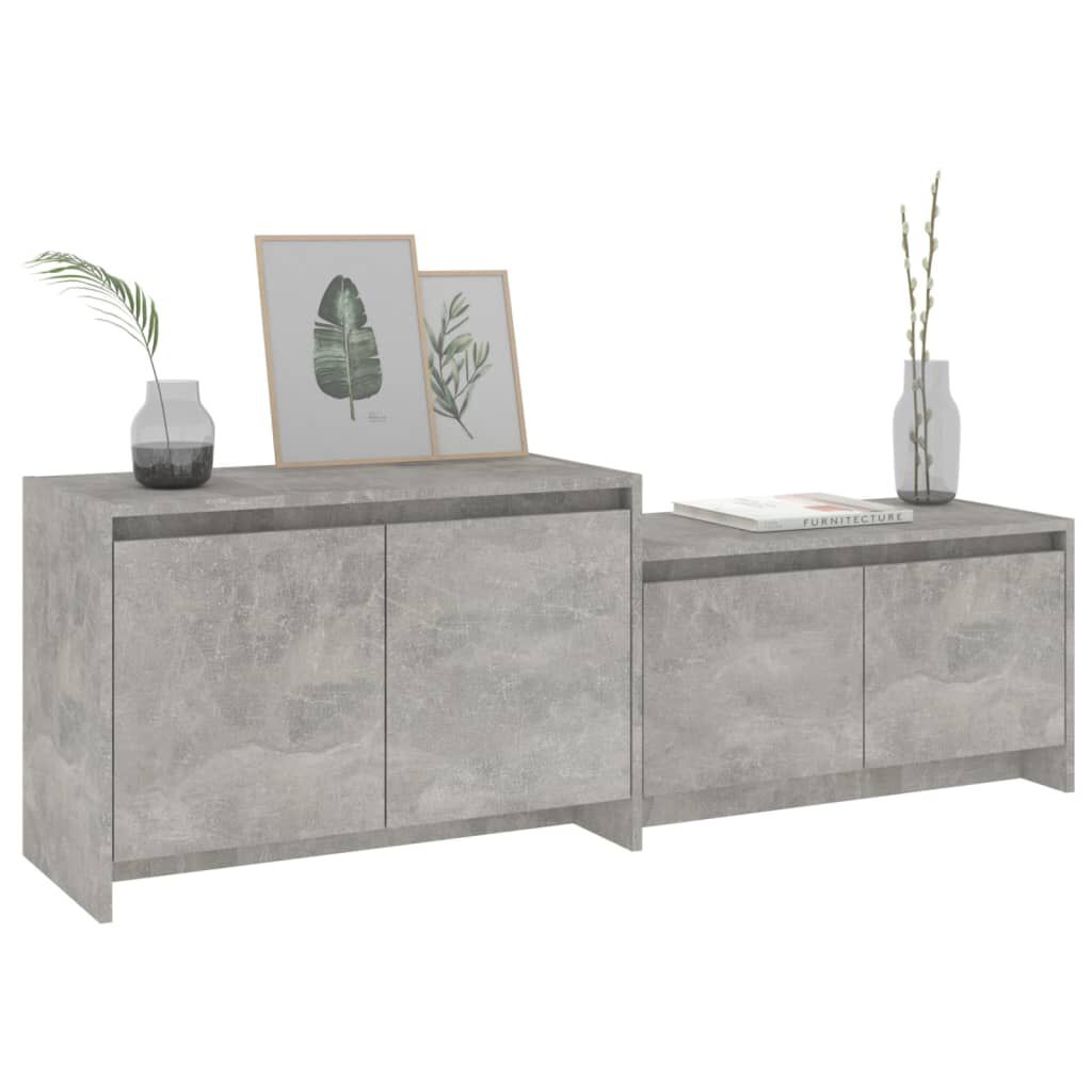 vidaXL Έπιπλο Τηλεόρασης Γκρι Σκυρ. 146,5x35x50 εκ. Επεξ. Ξύλο