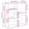 vidaXL Βιβλιοθήκη/Διαχωριστικό Χώρου Δρυς 100x33x115 εκ. Επεξ. Ξύλο