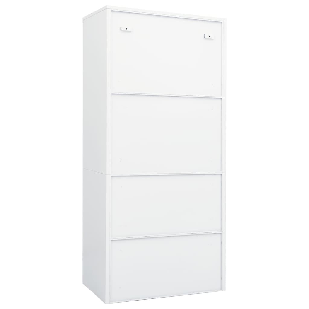 vidaXL Ντουλάπα Λευκή 80 x 50 x 180 εκ. από Χάλυβα