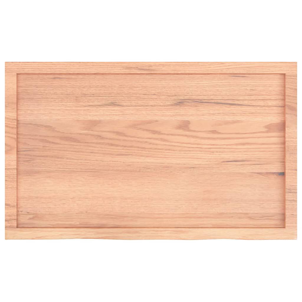 vidaXL Ράφι Τοίχου Ανοιχτό Καφέ 100x60x(2-6)εκ. Επεξ. Μασίφ Ξύλο Δρυός