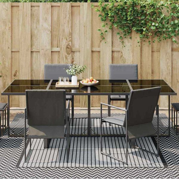 vidaXL Υπαίθριο Χαλί 'ARAKIL' Μαύρο και Γκρι 250x300 εκ. PP