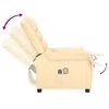 vidaXL Πολυθρόνα Μασάζ Ηλεκτρική Κρεμ από Συνθετικό Δέρμα