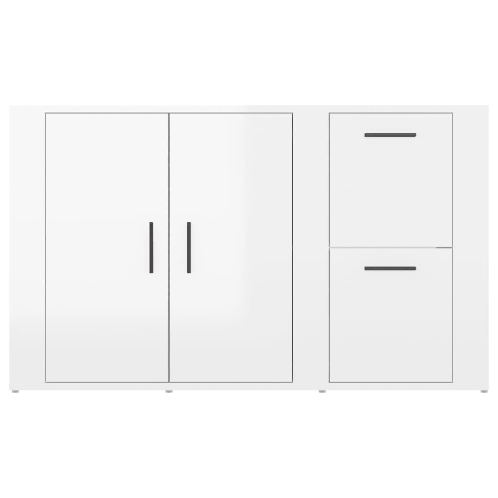 vidaXL Ντουλάπι Γυαλιστερό Λευκό 100x33x59,5 εκ. Επεξεργασμένο Ξύλο
