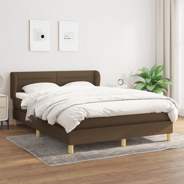 vidaXL &Kappa;&rho;&epsilon;&beta;ά&tau;&iota; Boxspring &mu;&epsilon; &Sigma;&tau;&rho;ώ&mu;&alpha; &Sigma;&kappa;&omicron;ύ&rho;&omicron; &Kappa;&alpha;&phi;έ 140x200 &epsilon;&kappa; &Upsilon;&phi;&alpha;&sigma;&mu;ά&tau;&iota;&nu;&omicron;