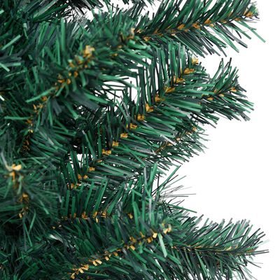 vidaXL Χριστουγεν Δέντρο Προφωτ.Τεχνητό Μπάλες Slim Πράσινο 210εκ
