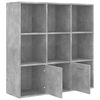 vidaXL Βιβλιοθήκη Γκρι Σκυροδέματος 98 x 30 x 98 εκ. από Επεξ. Ξύλο