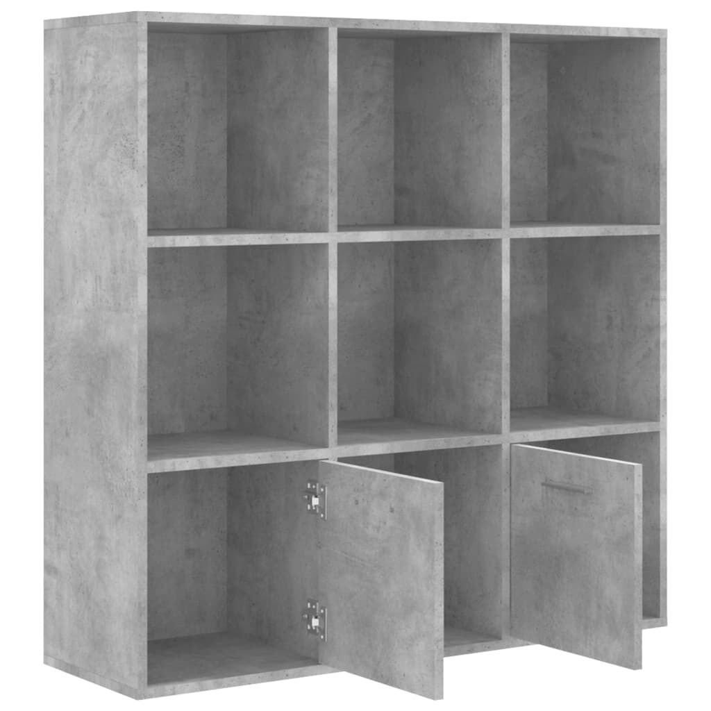 vidaXL Βιβλιοθήκη Γκρι Σκυροδέματος 98 x 30 x 98 εκ. από Επεξ. Ξύλο