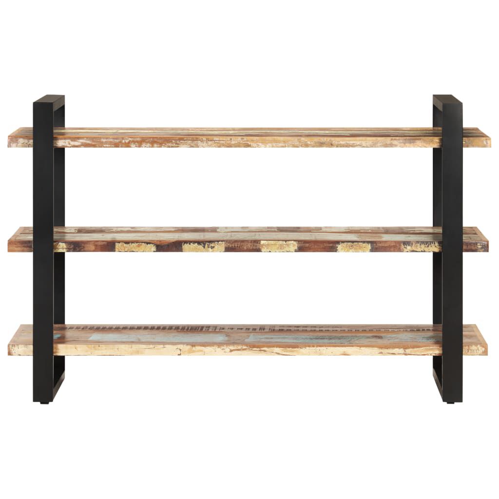vidaXL Ραφιέρα με 3 Ράφια 120 x 40 x 75 εκ. Μασίφ Ανακυκλωμένο Ξύλο