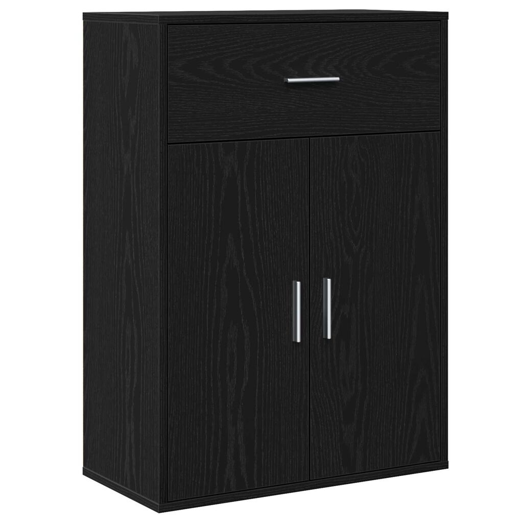 vidaXL Πλαϊνό γραφείο Μαύρη δρυς 79 x 38 x 80 εκ. Επεξεργασμένο ξύλο
