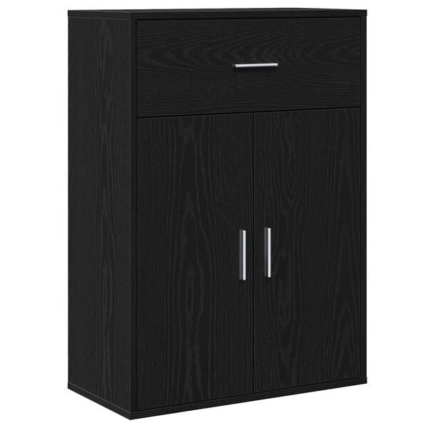 vidaXL Πλαϊνό γραφείο Μαύρη δρυς 79 x 38 x 80 εκ. Επεξεργασμένο ξύλο