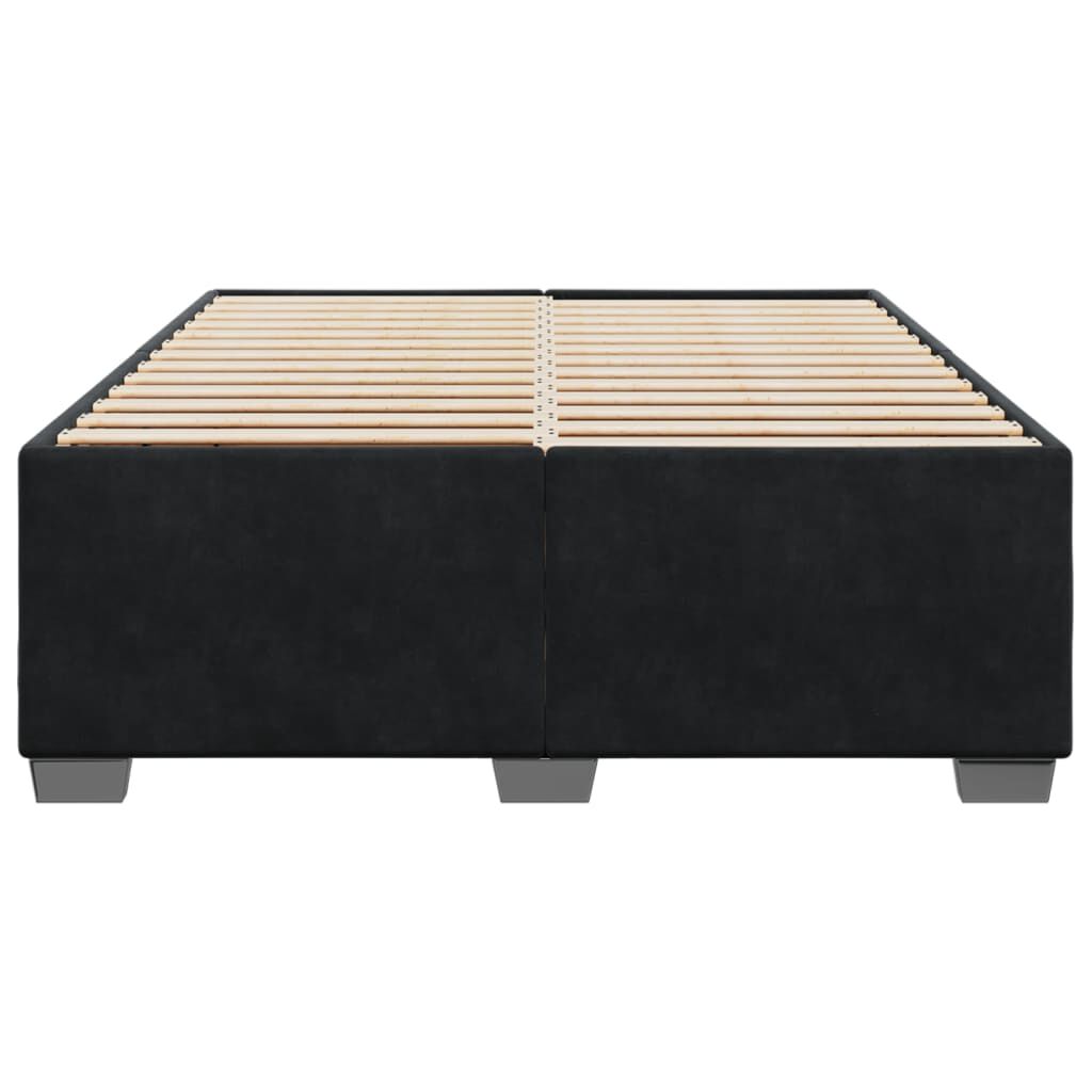 vidaXL Σκελετός Κρεβατιού Χωρίς Στρώμα Μαύρο 140x200 εκ. Βελούδινο