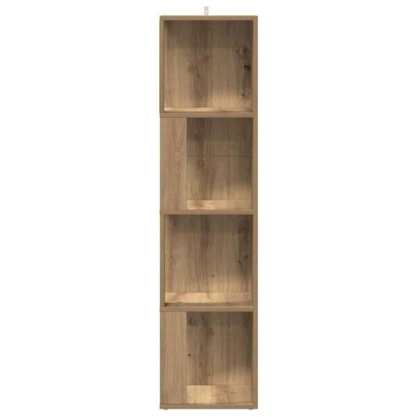 vidaXL Γωνιακό Έπιπλο Τεχνίτης δρυς 33x33x132 εκ. από Επεξεργ. Ξύλο