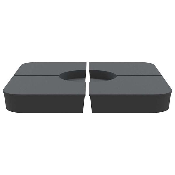 vidaXL 4 τεμαχίων σετ βάσης ομπρέλας για ομπρέλα με σταυρό 100 kg PP