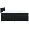 vidaXL Κρεβάτι Boxspring με Στρώμα Μαύρο 140x200 εκ. Υφασμάτινο