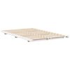 vidaXL Κρεβάτι δαπέδου Λευκό 135 x 190 cm Μασίφ ξύλο πεύκου