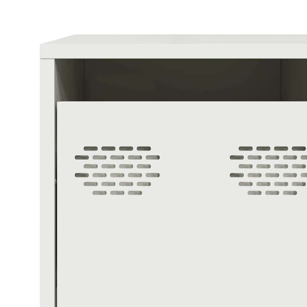 vidaXL Sideboard Λευκό 135x39x103,5 cm Ατσάλι ψυχρής έλασης