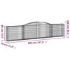 vidaXL Συρματοκιβώτια Τοξωτά 7 τεμ. 400x30x80/100 εκ. Γαλβαν. Ατσάλι