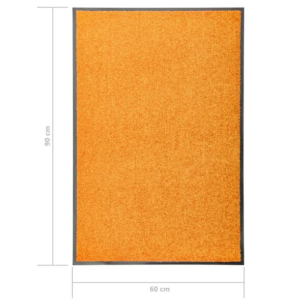 vidaXL Πατάκι Εισόδου Πλενόμενο Πορτοκαλί 60 x 90 εκ.