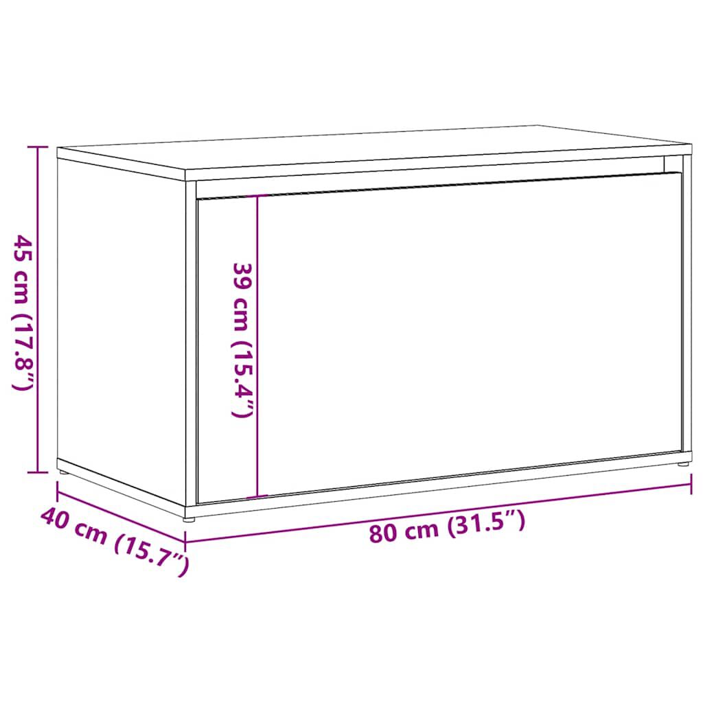 vidaXL Έπιπλο Χολ / Εισόδου τεχνίτης Δρυς 80 x 40 x 45 εκ. Μοριοσανίδα