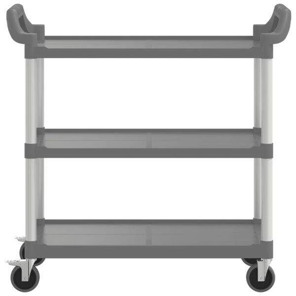 vidaXL Τροχήλατη Βάση 3 Επιπέδων Γκρι 99 x 50 x 96 εκ. από Αλουμίνιο